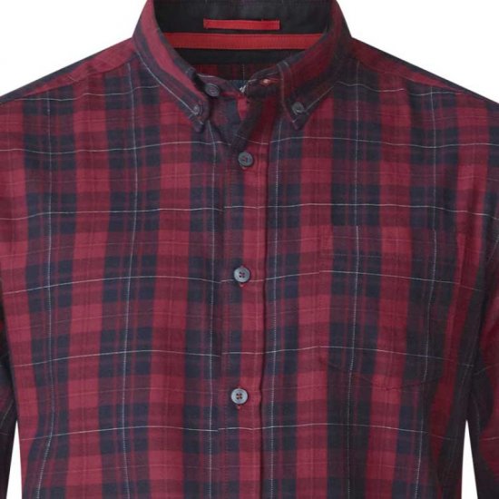D555 Theo Long Sleeve Check Shirt - Camisas - Camisas Homem Tamanhos Grandes