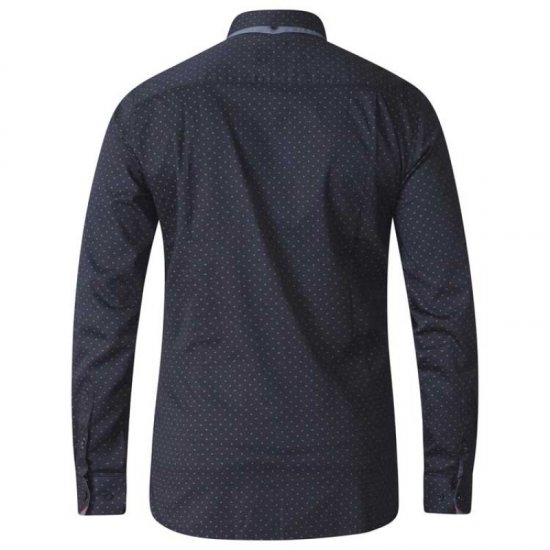 D555 Jahine Long Sleeve Printed Shirt Black - Camisas - Camisas Homem Tamanhos Grandes