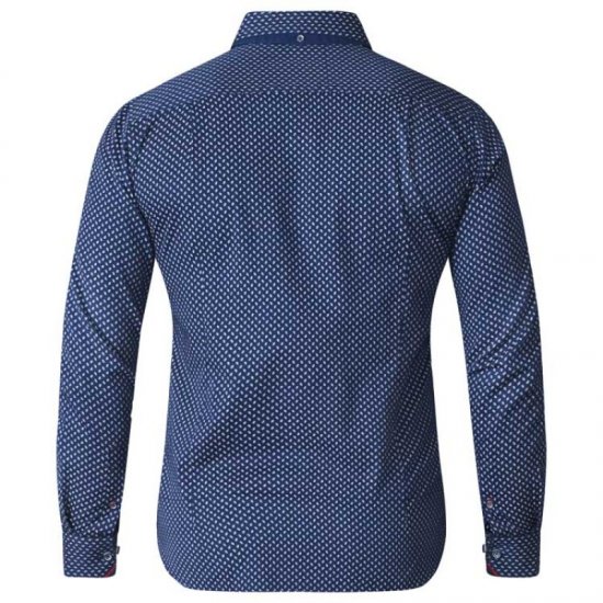 D555 Lavar Long Sleeve Diamond Printed Shirt - Camisas - Camisas Homem Tamanhos Grandes