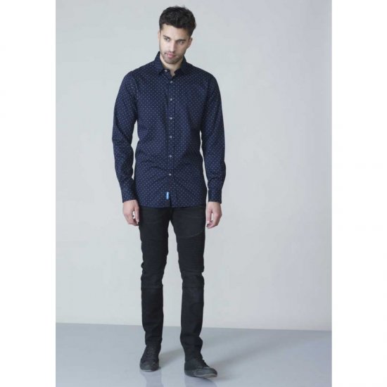 D555 Rashard Long Sleeve Printed Shirt - Camisas - Camisas Homem Tamanhos Grandes