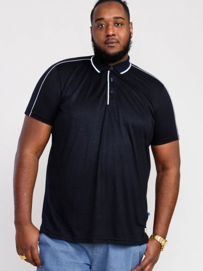 D555 Sussex Jersey Polo Shirt Dark Navy - Pólos - Pólos Tamanhos Grandes Homem