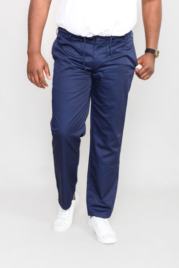 D555 Basilio Pants with elasticated waist Navy - Jeans & calças - Jeans & Calças Tamanhos Grandes Homem