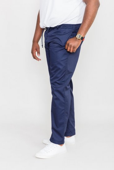 D555 Basilio Pants with elasticated waist Navy - Jeans & calças - Jeans & Calças Tamanhos Grandes Homem
