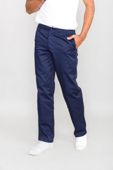 D555 Basilio Pants with elasticated waist Navy - Jeans & calças - Jeans & Calças Tamanhos Grandes Homem
