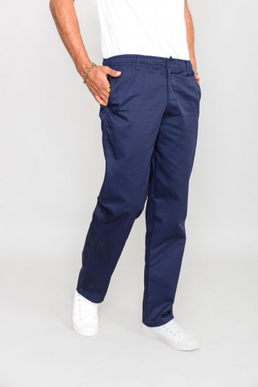 D555 Basilio Pants with elasticated waist Navy - Jeans & calças - Jeans & Calças Tamanhos Grandes Homem