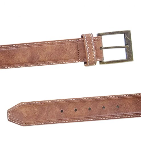 D555 Dylan Tan Bonded Leather Belt - Cintos - Cintos Masculinos Tamanhos Grandes