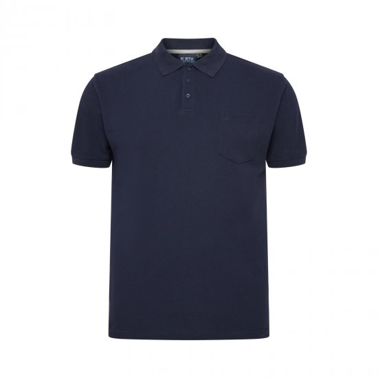 North Latitude Polo Navy Blue - Pólos - Pólos Tamanhos Grandes Homem