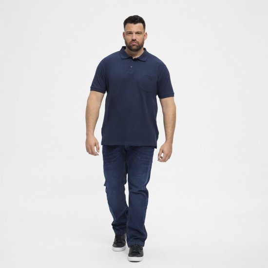 North Latitude Polo Navy Blue - Pólos - Pólos Tamanhos Grandes Homem
