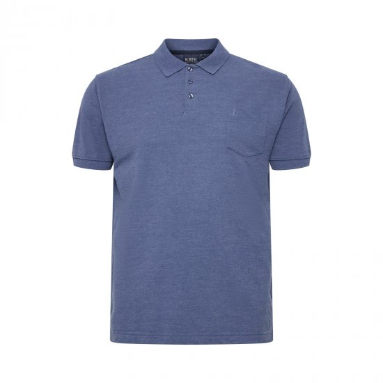 North Latitude Polo Blue Melange - Pólos - Pólos Tamanhos Grandes Homem