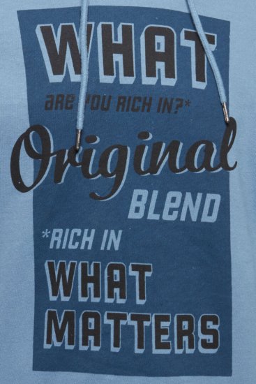 Blend Hoodie 4285 Copen Blue - Sweatshirts & hoodies - Sweatshirt & Camisolas com Capuz tamanhos grandes