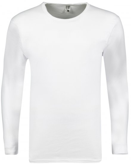 Adamo Royal Fine Ribbed Long sleeve Under-T-shirt White - Roupa Interior & natação - Roupa interior Homem Tamanhos Grandes