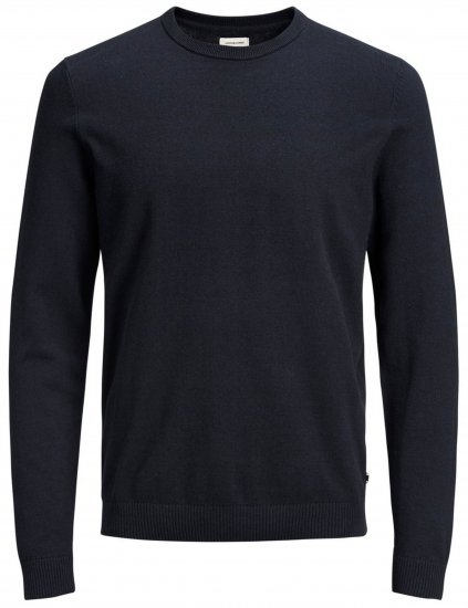 Jack & Jones Crew neck Knitted Sweater Navy - Sweatshirts & hoodies - Sweatshirt & Camisolas com Capuz tamanhos grandes
