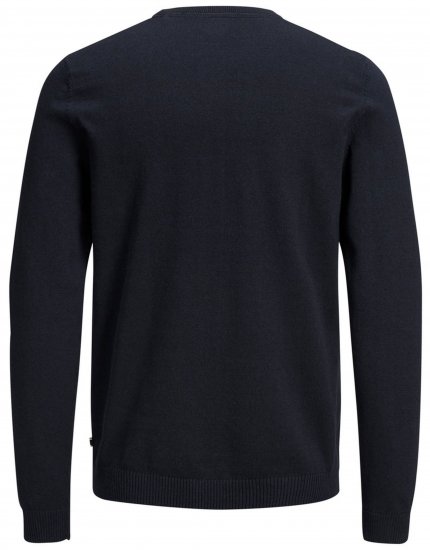 Jack & Jones Crew neck Knitted Sweater Navy - Sweatshirts & hoodies - Sweatshirt & Camisolas com Capuz tamanhos grandes