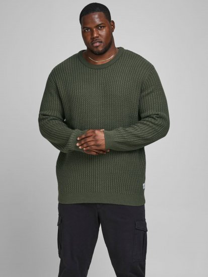 Jack & Jones JCOBRANDON Knit Forest - Sweatshirts & hoodies - Sweatshirt & Camisolas com Capuz tamanhos grandes