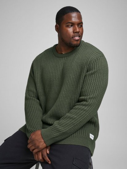 Jack & Jones JCOBRANDON Knit Forest - Sweatshirts & hoodies - Sweatshirt & Camisolas com Capuz tamanhos grandes