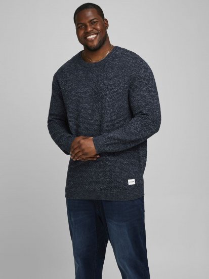 Jack & Jones JCOBRANDON Knit Navy Blazer - Sweatshirts & hoodies - Sweatshirt & Camisolas com Capuz tamanhos grandes