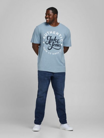 Jack & Jones JJMOON T-shirt Faded Denim - T-shirts - T-shirts Homem Tamanhos Grandes