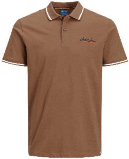 Jack & Jones JORPAUL TONS Polo shirt Biege - Pólos - Pólos Tamanhos Grandes Homem