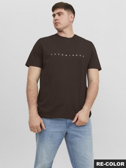 Jack & Jones STAR T-shirt Brown - T-shirts - T-shirts Homem Tamanhos Grandes