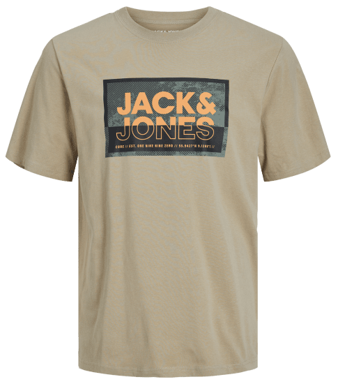 Jack & Jones JCOLOGAN T-Shirt Crockery - T-shirts - T-shirts Homem Tamanhos Grandes