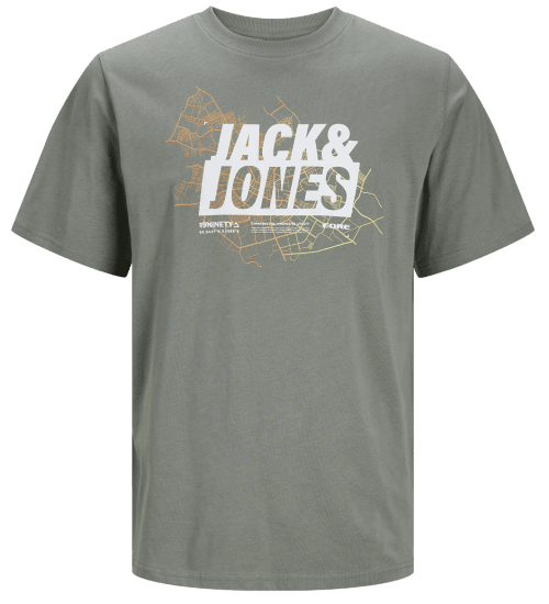 Jack & Jones JCOMAP LOGO T-Shirt Agave Green - T-shirts - T-shirts Homem Tamanhos Grandes