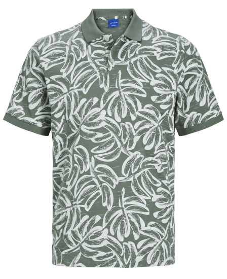 Jack & Jones JORLAFAYETTE AOP Polo Laurel Wreath - Pólos - Pólos Tamanhos Grandes Homem
