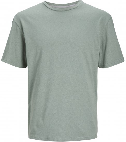 Jack & Jones JPRCC SOFT Linen Blend T-Shirt Lily Pad - T-shirts - T-shirts Homem Tamanhos Grandes