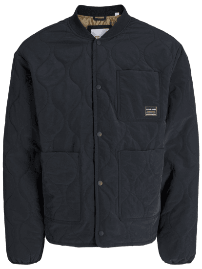 Jack & Jones Hero Liner Quilted Jacket Black - Casacos - Casacos Homem Tamanhos Grandes
