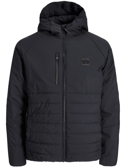 Jack & Jones Finn Hybrid Jacket Black - Casacos - Casacos Homem Tamanhos Grandes