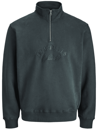 Jack & Jones Bleecker Branding High Neck Sweatshirt Forest River - Sweatshirts & hoodies - Sweatshirt & Camisolas com Capuz tamanhos grandes