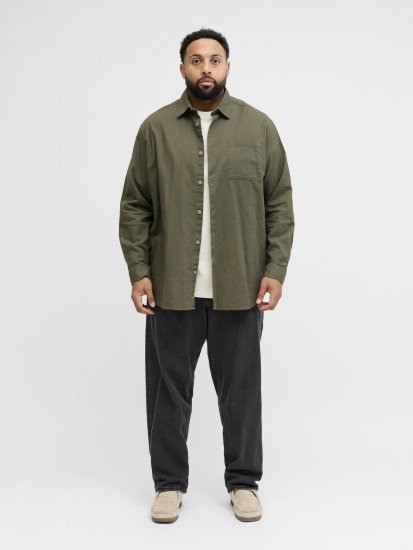 Jack & Jones Tristan Overshirt caqui - Camisas - Camisas Homem Tamanhos Grandes