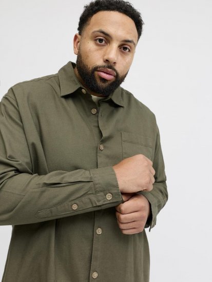 Jack & Jones Tristan Overshirt caqui - Camisas - Camisas Homem Tamanhos Grandes