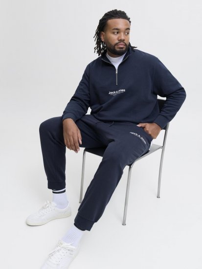 Jack & Jones Vesterbro fato de treino azul-marinho - Sweatshirts & hoodies - Sweatshirt & Camisolas com Capuz tamanhos grandes