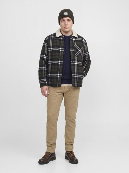 Jack & Jones Zac Teddy Sobrecamisa Verde - Casacos - Casacos Homem Tamanhos Grandes