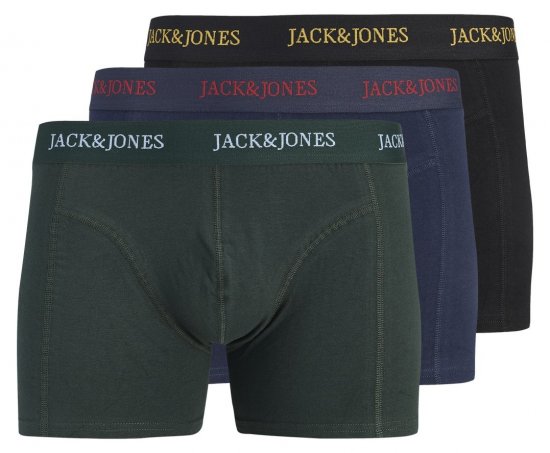 Jack & Jones Blaze Solid Boxers pack de 3 Preto/Azul-marinho/Verde - Boxers - Boxers Homem Tamanhos Grandes