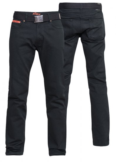 Duke Mario Bedford cord-pants Black TALL SIZES - ROUPAS DE HOMEM MT-6XLT - Tamanhos-Tall Homem