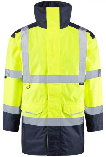Leo Tawstock Warm Quilted Anorak Hi-Vis Yellow/Navy - Roupa de trabalho - Roupa de Trabalho Tamanho Grande Homem