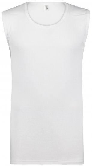 Adamo Royal Fine Ribbed Sleeveless Under-T-shirt White - Roupa Interior & natação - Roupa interior Homem Tamanhos Grandes