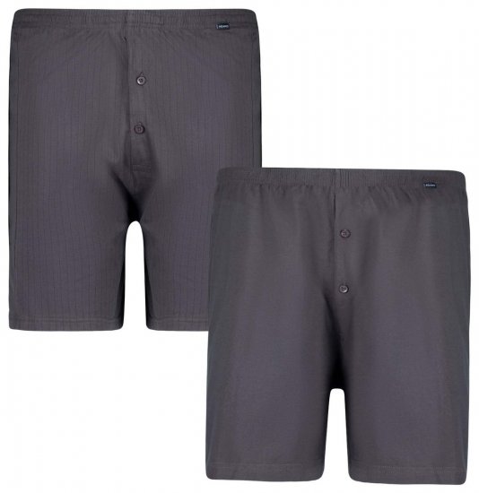 Adamo 129602 Boxers pack de 2 Cinzento escuro - Roupa Interior & natação - Roupa interior Homem Tamanhos Grandes