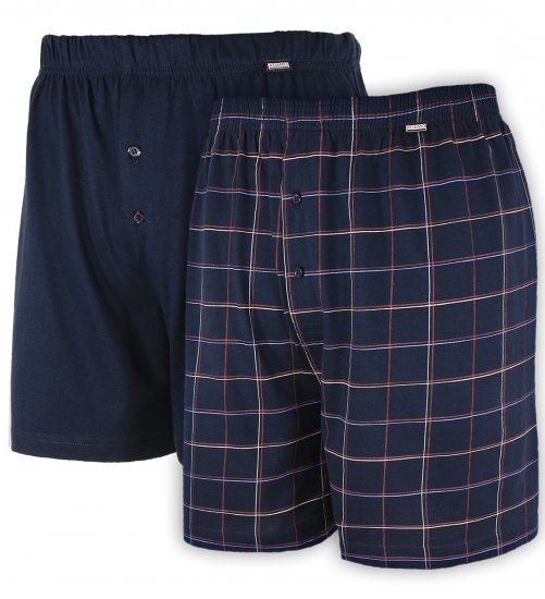 Adamo Daniel Boxershorts Navy 2-pack - Roupa Interior & natação - Roupa interior Homem Tamanhos Grandes