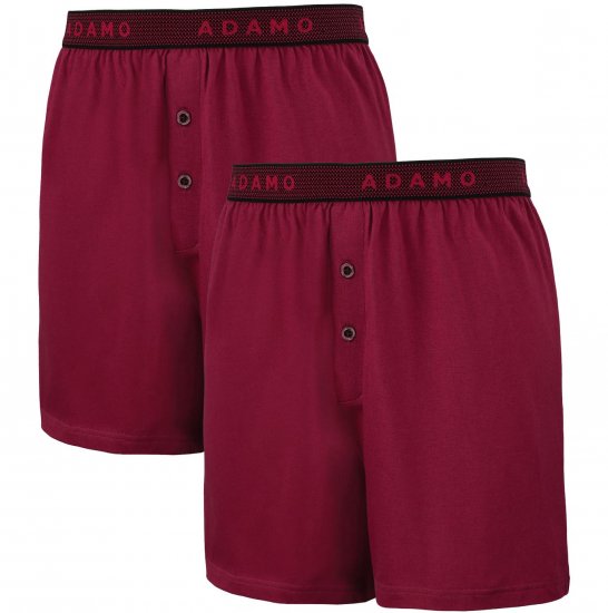 Adamo Jonas Boxershorts Burgundy 2-pack - Roupa Interior & natação - Roupa interior Homem Tamanhos Grandes