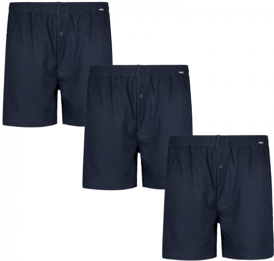 Adamo James Boxershorts 3-pack Navy - Roupa Interior & natação - Roupa interior Homem Tamanhos Grandes