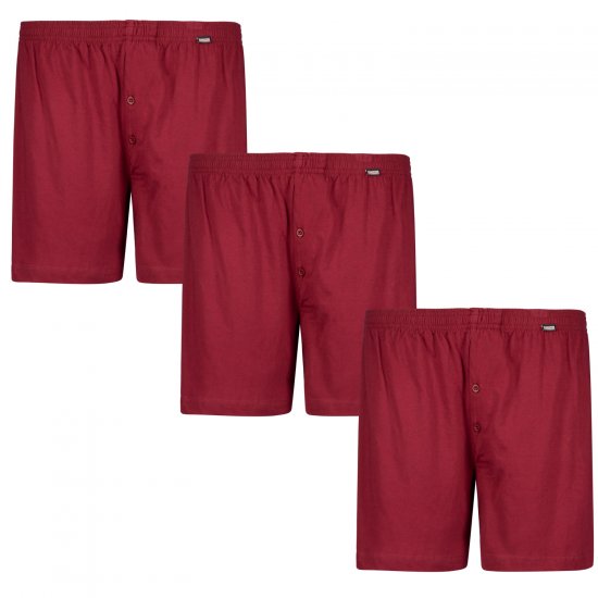 Adamo James Boxershorts 3-pack Burgundy - Roupa Interior & natação - Roupa interior Homem Tamanhos Grandes