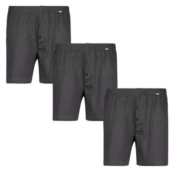 Adamo James Boxershorts 3-pack Charcoal - Roupa Interior & natação - Roupa interior Homem Tamanhos Grandes