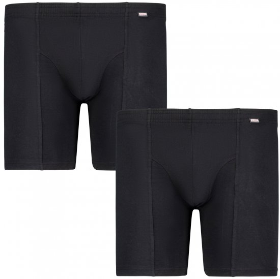 Adamo Jim Boxer shorts 2-pack Black - Roupa Interior & natação - Roupa interior Homem Tamanhos Grandes
