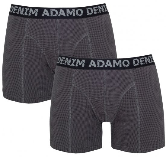 Adamo Julian Maxi Boxers Charcoal 2-pack - Roupa Interior & natação - Roupa interior Homem Tamanhos Grandes