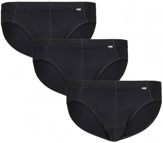 Adamo Ian Briefs 3-pack Black - Roupa Interior & natação - Roupa interior Homem Tamanhos Grandes