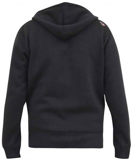 D555 KNEBWORTH Full Zip Hoody With Chest Print Black - Sweatshirts & hoodies - Sweatshirt & Camisolas com Capuz tamanhos grandes