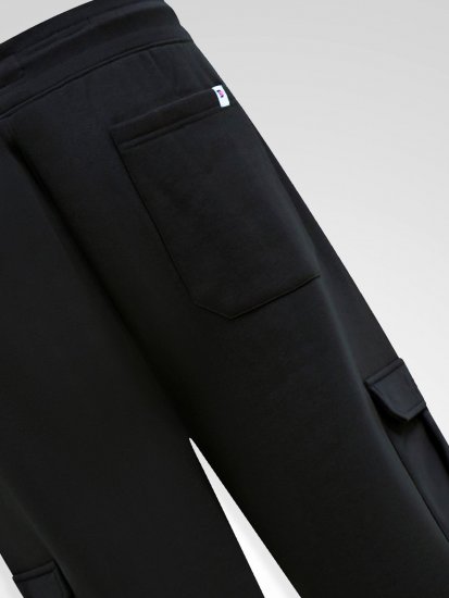 D555 Dexter 1 Cargo Jogger With Bear Embroidery Preto - Calças & calções de fato de treino - Calças de Fato de Treino Tamanhos Grandes 