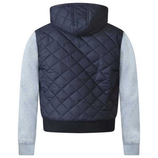D555 Willie Hooded Quilted Jacket with Fleece sleeves - Casacos - Casacos Homem Tamanhos Grandes